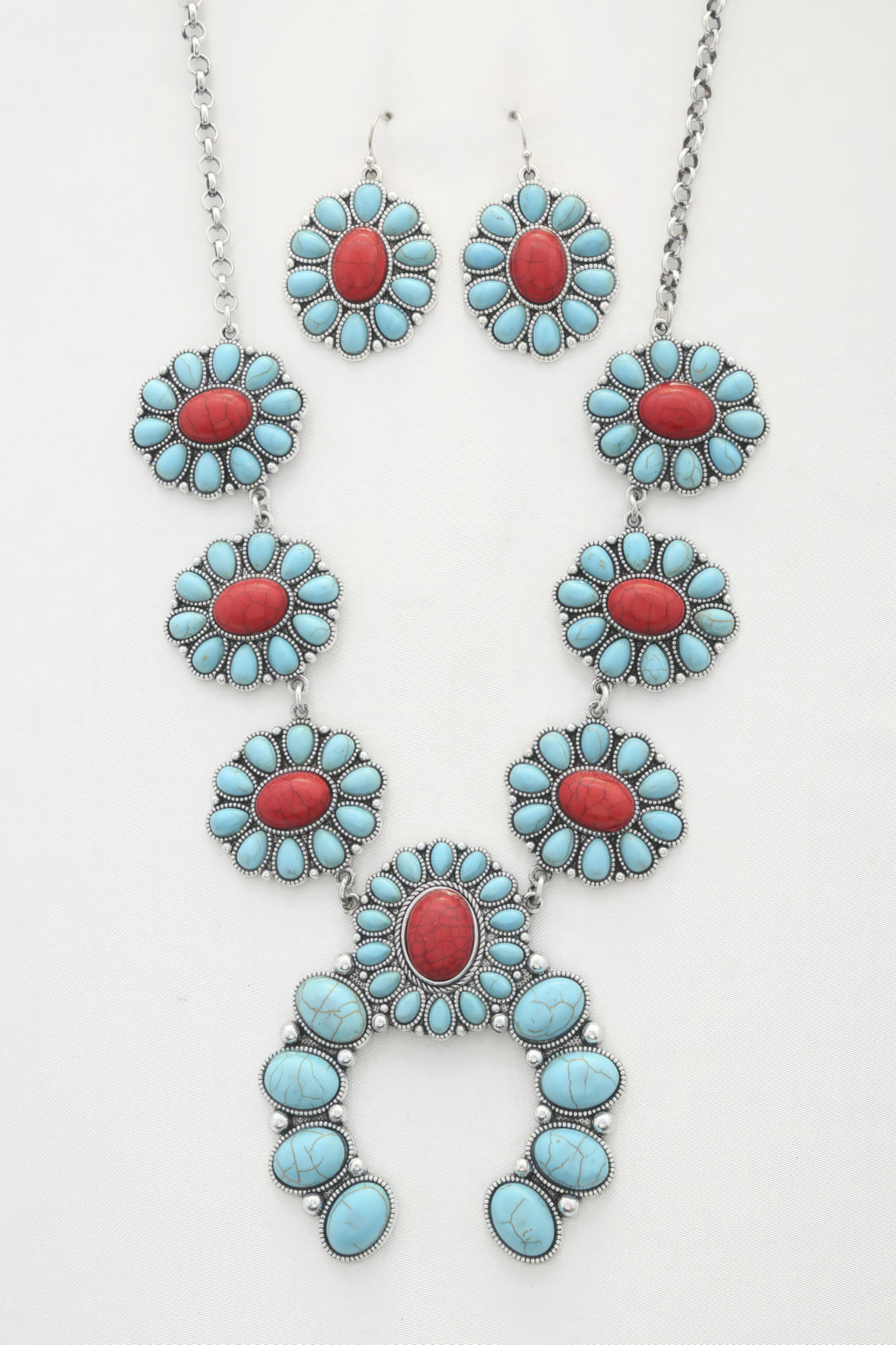 Western Rodeo Horse Concho Necklace