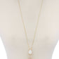 Teardrop Shape Tassel Pendant Necklace