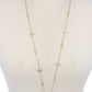 Stone Crescent Moon Pendant Necklace