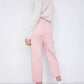 Pastel Chic Solid Ankle Wide Leg Adjustable Snap Waist Pants