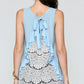 Sleeveless Back Lace Ruffle Detail Tank Top