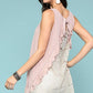 Sleeveless Back Lace Ruffle Detail Tank Top