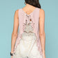 Sleeveless Back Lace Ruffle Detail Tank Top