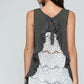 Sleeveless Back Lace Ruffle Detail Tank Top