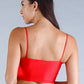 Sexy Spaghetti Strap Darted Under Bust Crop Top