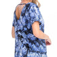 Tie Dye Print Short Sleeve Top