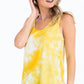 Tie-dye Knit Top Featured In A Scoop Neckline And Sleeveless