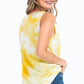 Tie-dye Knit Top Featured In A Scoop Neckline And Sleeveless