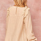 A Semi-sheer Striped Woven Top