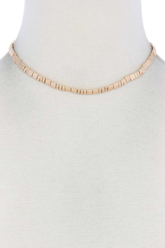 Metal Block Necklace