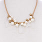 Black And Gold Balls With Tassel Statement Necklace