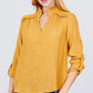 V-neck Button Down Woven Top