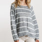 Striped Round Neck Long Sleeve Top