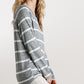 Striped Round Neck Long Sleeve Top