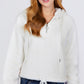 Zipper Detail Faux Fur Hoodie
