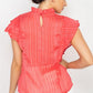 Short Sleeve Ruffle Shadow Top