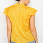 Short Sleeve Ruffle Shadow Top