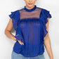 Short Sleeve Ruffle Shadow Top