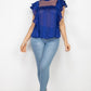 Short Sleeve Ruffle Shadow Top