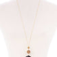 Marbling Natural Stone Pendant Long Necklace