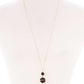 Marbling Natural Stone Pendant Long Necklace