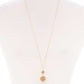 Marbling Natural Stone Pendant Long Necklace