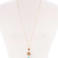 Marbling Natural Stone Pendant Long Necklace