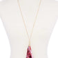 Tye Dye Fabric Tassel Necklace