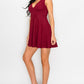 V-neck Back Cutout Skater Dress