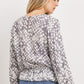 Ruffled Waist Drop Shoulder Long Sleeve Top