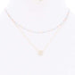 2 Layered Glass Bead Round Pendant Necklace