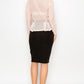 Organza Pleated Long Sleeve Blouse