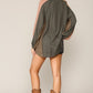 Textured Color Mixed Tassel Tie Peasant Top With Reverse Stitch Detail