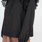 Balloon Sleeve Lace Ruffle Top