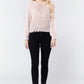 Long Slv Print Woven Top W/tie