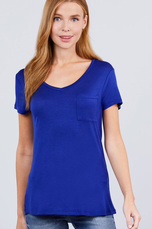 V-neck Rayon Jersey Top