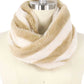 Stripe Fur Tube Infinity Scarf