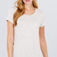 Short Sleeve Scoop Neck Top With Pocket