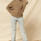 A Ribbed Knit Sweater