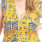 Greek Key Print Formal Jumpsuit