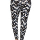 Abstract Print, Full Length Leggings In A Slim Fitting Style With A Banded High Waist