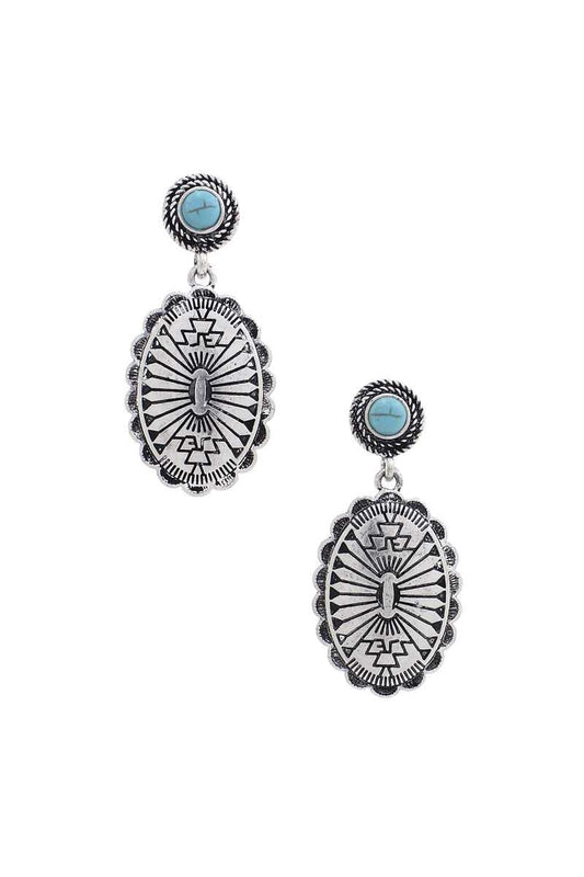 Western Concho Earring