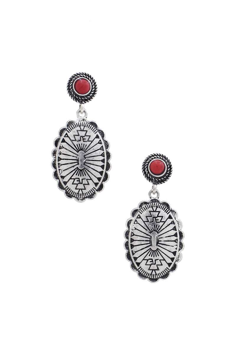 Western Concho Earring