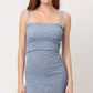 Woven Printed Smocking Dress