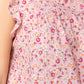 Ruffle Sleeveless Print Woven Top