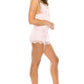 2 Piece Satin Lace Trimed Pj Short Set