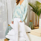 Chocker Neck Surplice Hi-lo Tie-dye Top