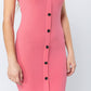 Button Down Tube Mini Dress