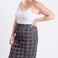 Black/grey Glen Plaid Skirt