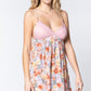 V-neck Open Back Floral Mini Dress